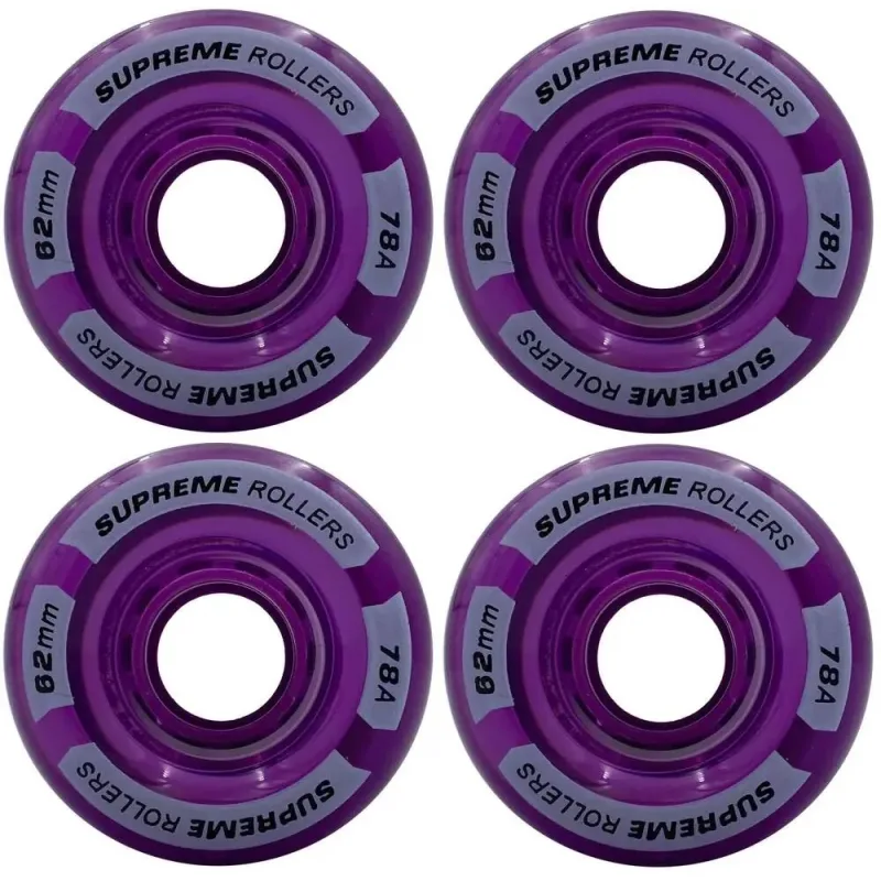 Supreme Rollers Quad Kolečka 4-Balení (62mm|Purple)