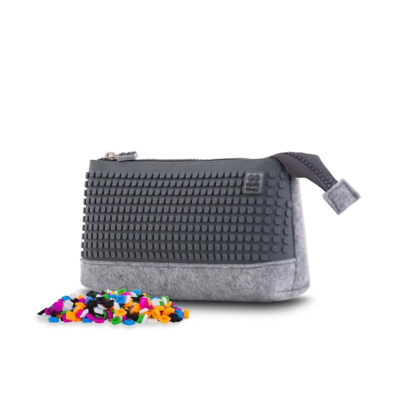 PIXIE CREW veľké puzdro SIVÁ/SIVÁ