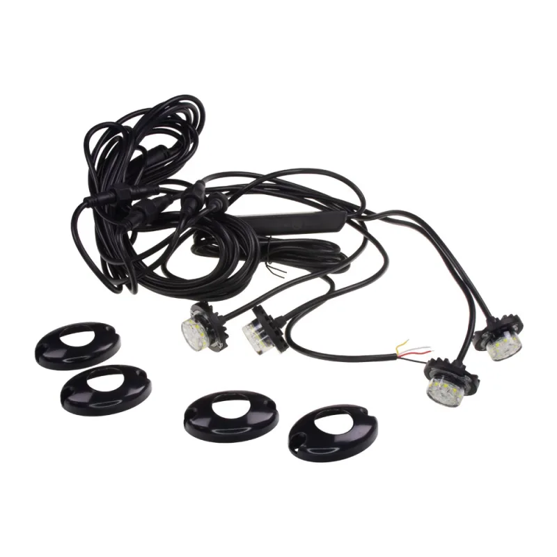 4x PROFI výstražné LED světlo vnější bílé, 12-24V, ECE R10 kf315-4W