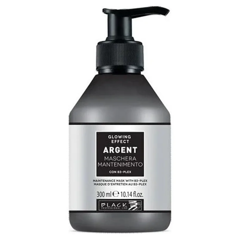 BLACK Argent Glowin Effect Mask 300ml - rekonštrukčná laminačná maska pre poškodené vlasy