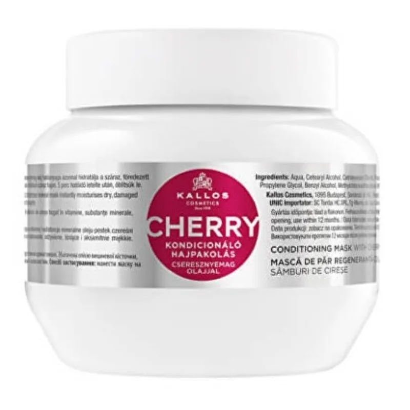 KALLOS KJMN Cherry Hair Mask 275ml - čerešňová hydratačná maska na suché vlasy