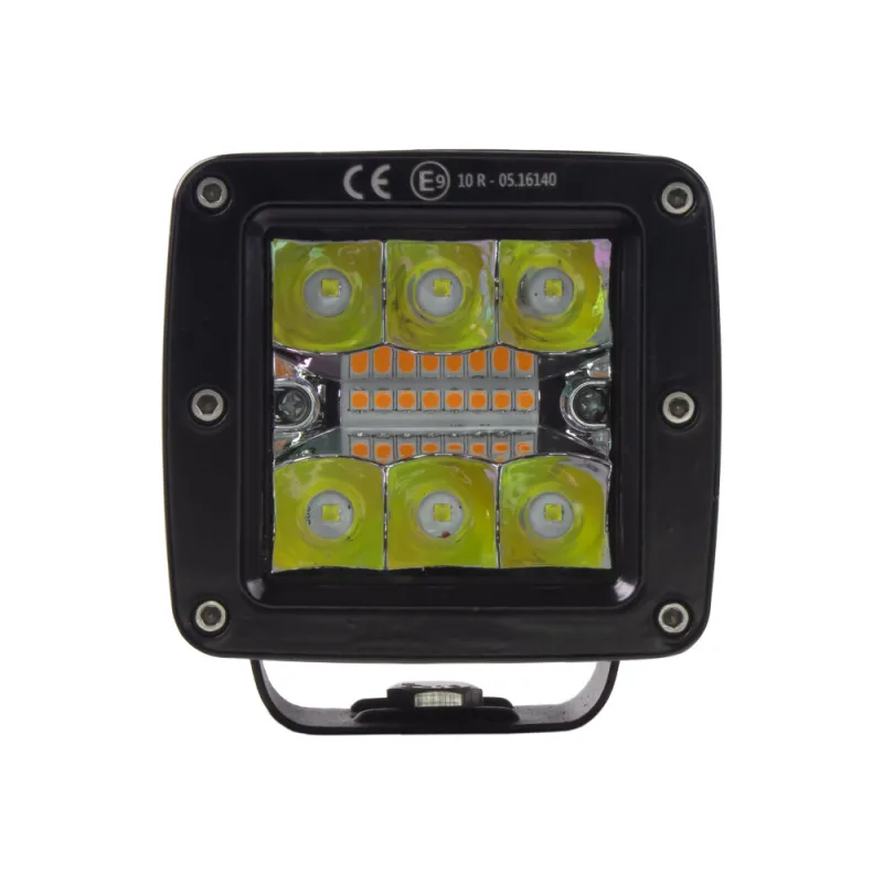 LED světlo hranaté bílé/oranžové, 42W, ECE R10 wl-848wo