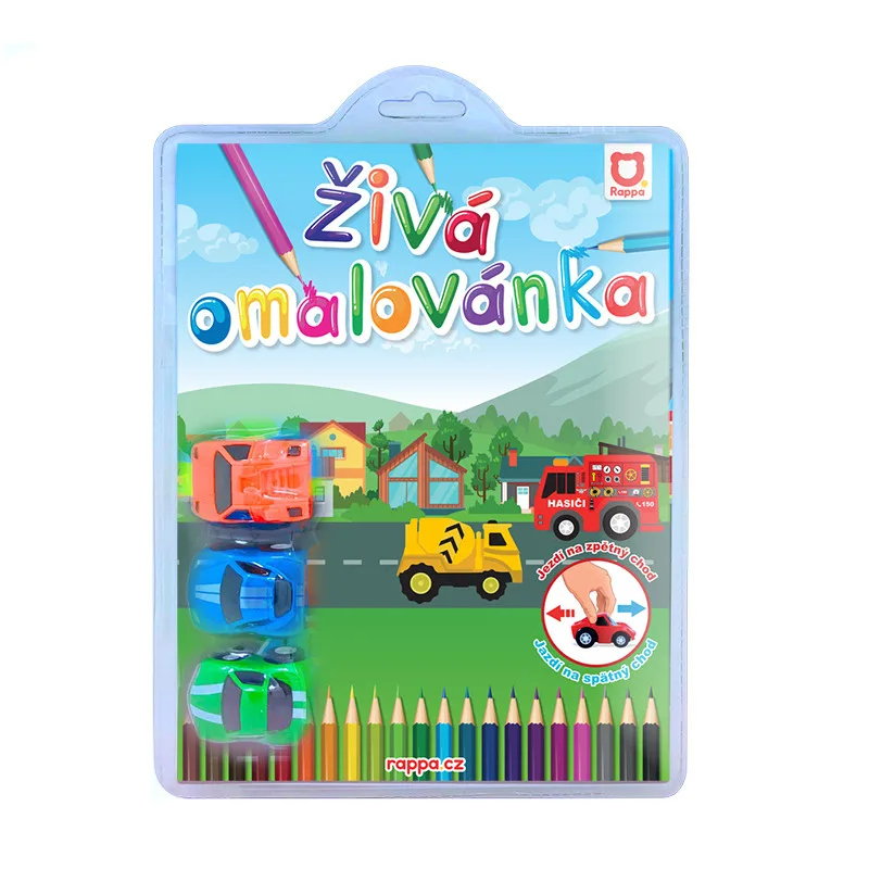 Rappa Živá omaľovánka závodné autá 3 ks