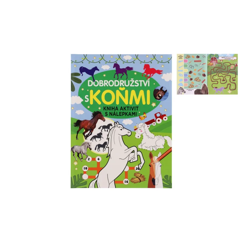 FONI Book Kniha aktivít s nálepkami Dobrodružstvo s koňmi 21x28cm