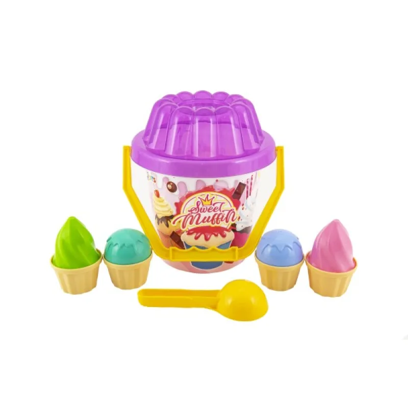 Rappa Set na piesok s vedierkom, lopatka a formičkami