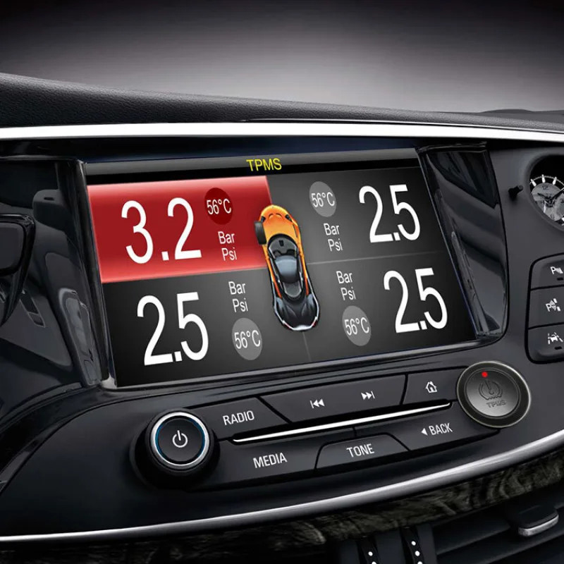 TPMS kontrola tlaku v pneumatice 4 externí čidla s výstupem na monitor tpms-k6