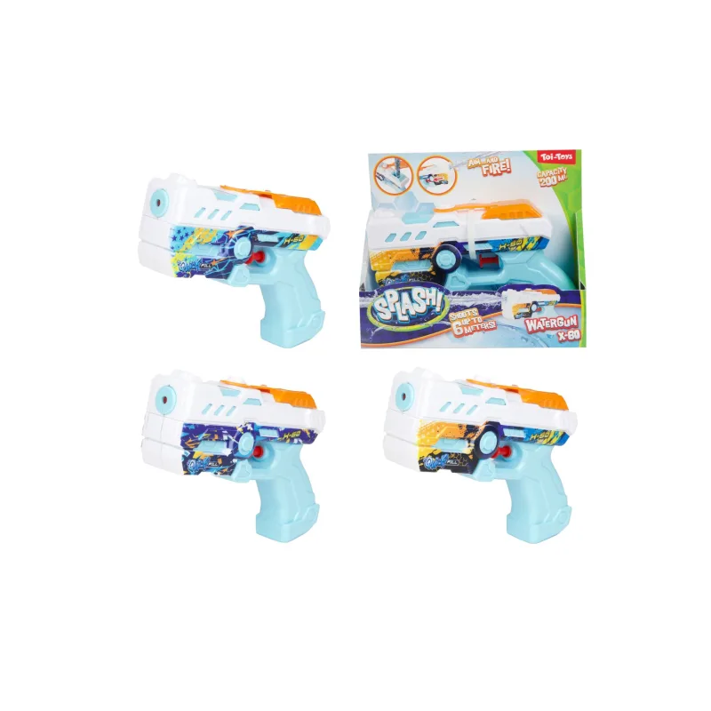 Teddies Vodná pištoľ plast 16cm 3 farby v krabičke 17x5,5x14,5cm