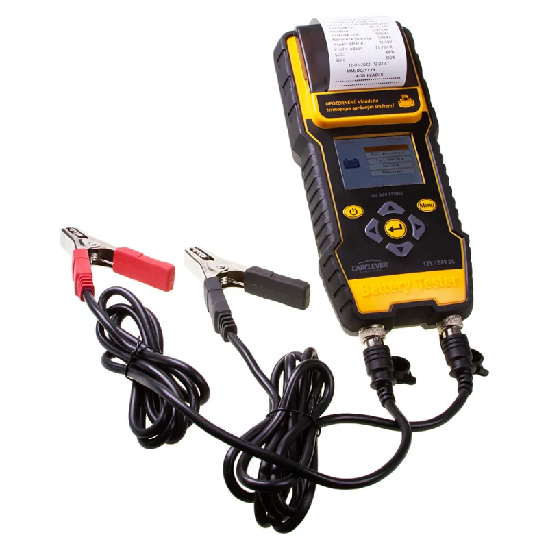 Tester akumulátorů CARCLEVER s tiskárnou 3v1 35905T