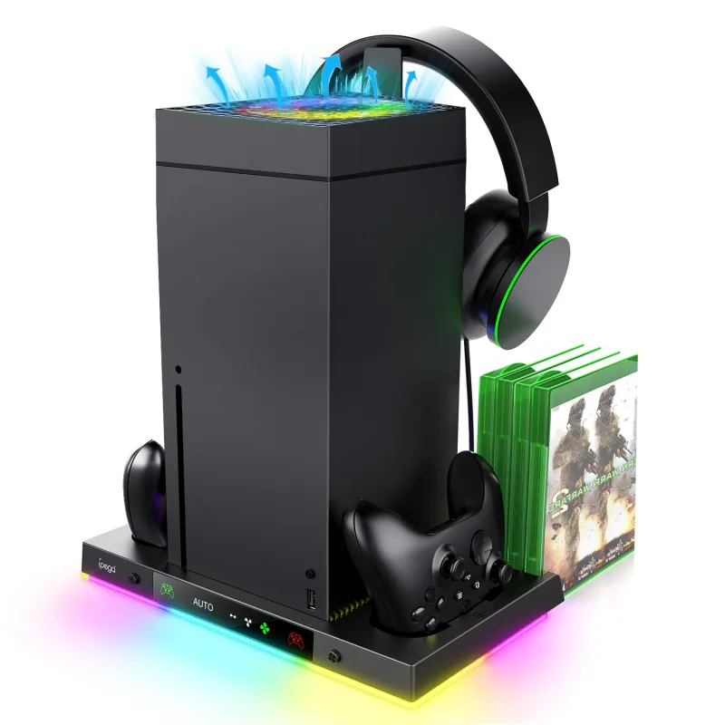 NONAME iPega XBX024S Multifunkční Nabíjecí RGB Stojan s Chlazením pro Xbox 6974363711207
