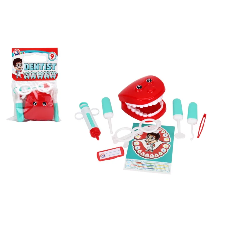 Teddies Sada doktor/lekár zubár plast 9ks v sáčku 16x25cm