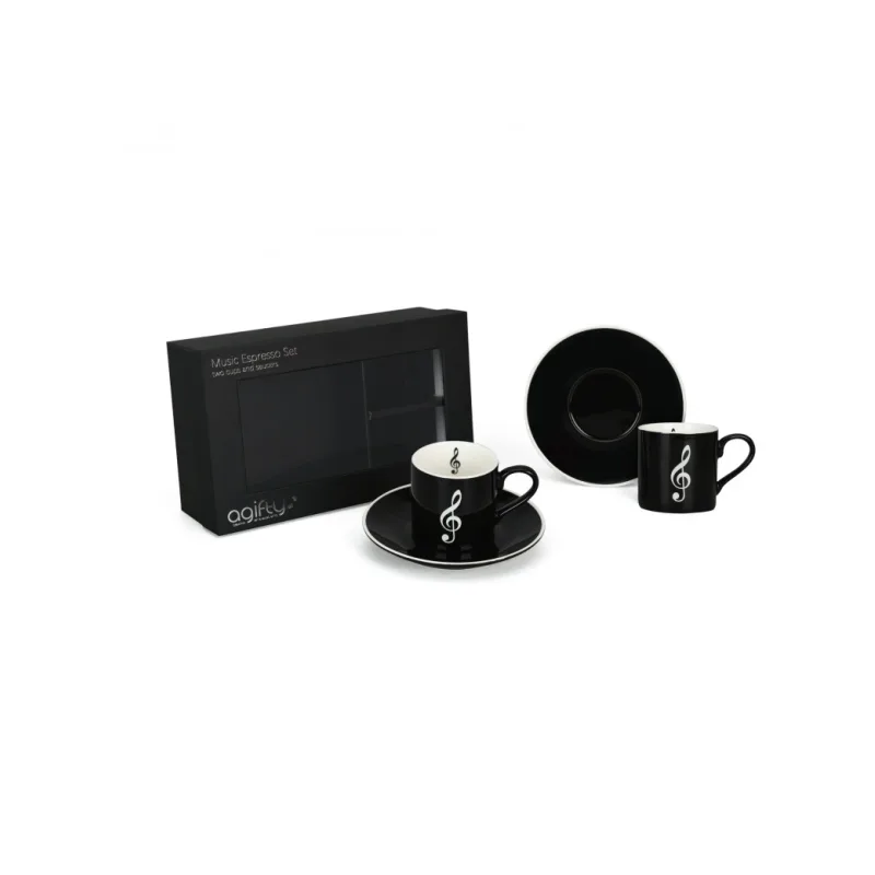 agifty Espresso set černý - houslový klíč