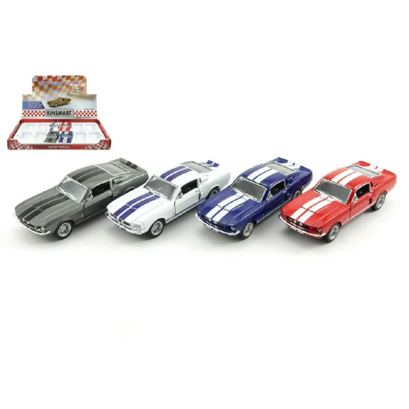 Teddies Auto Kinsmart Shelby GT-500 kov 13cm na spätné natiahnutie asst 4 farby