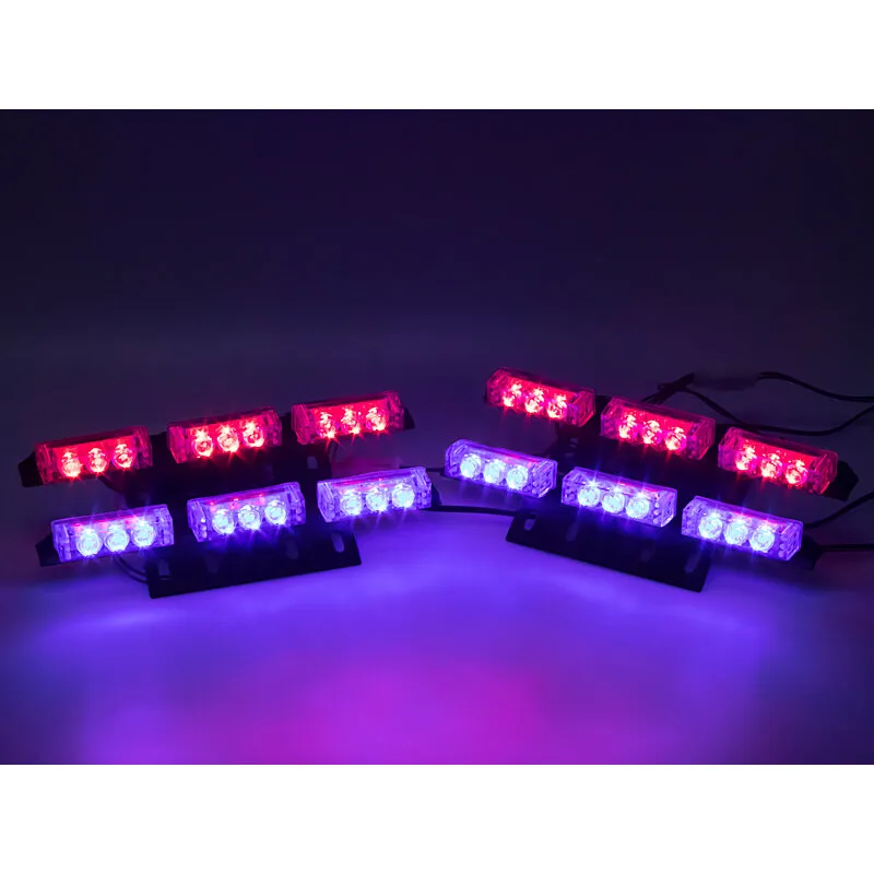 PREDATOR LED do mřížky, 12V, modro-červený kf746-4blre