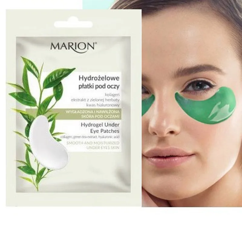 MARION Face Hydrogélové očné pásky s kyselinou Hyaluronovou a zeleným čajom - 2ks