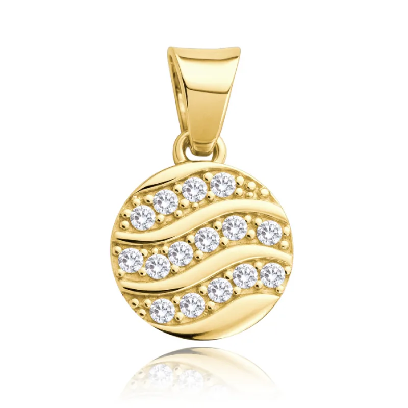 Elegantné kruhové náušnice z bieleho zlata s bielymi zirkónmi Au 585/1000 1,10g MINET JMG0344WGP00