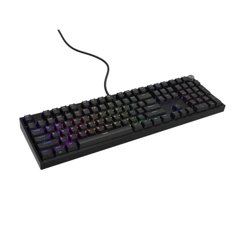 Herní mechanická klávesnice Genesis THOR 404/RGB/Gateron Yellow Pro/Drátové USB-A/US layout/Černá NKG-2297