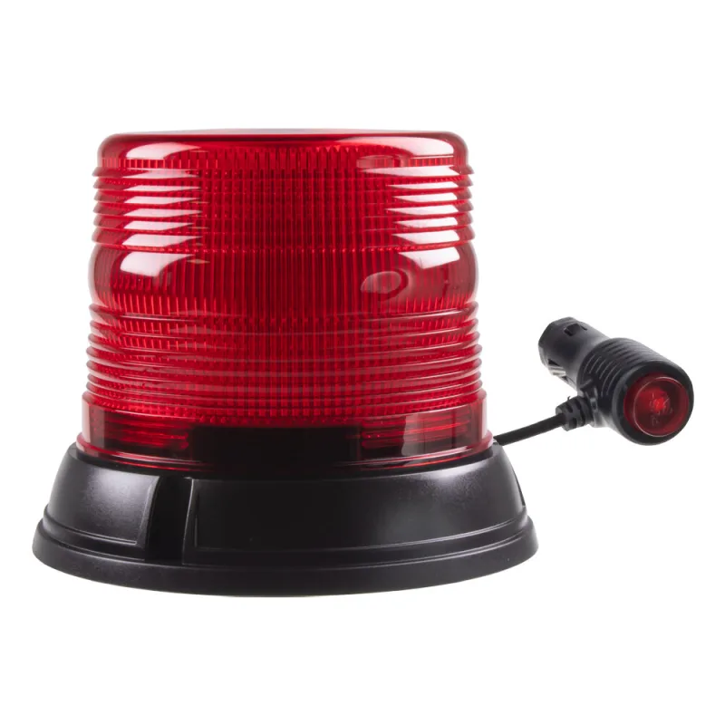 LED maják, 12-24V, červený, magnet, ECE R10 wl62Ered