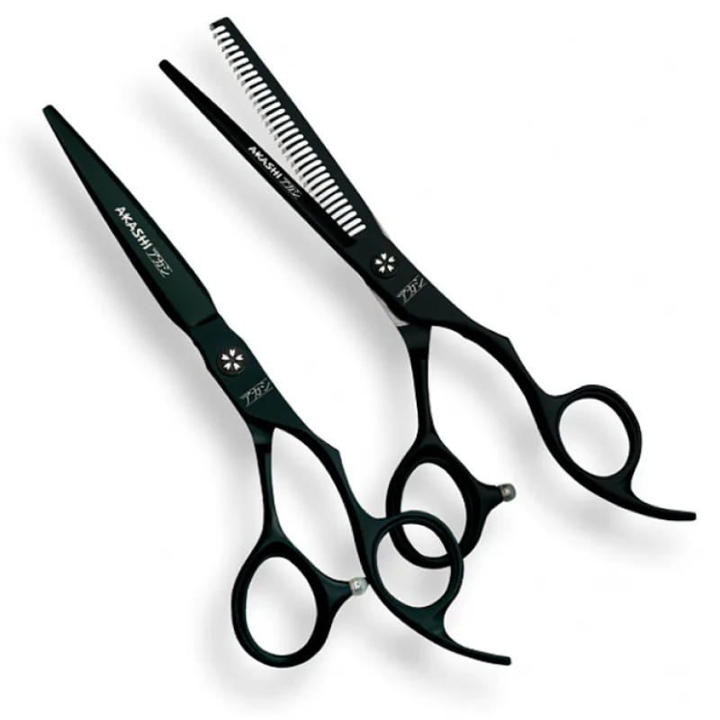 AKASHI Japan LC-SET Black 5,5´- Sada profesionálnych japonských kaderníckych nožníc