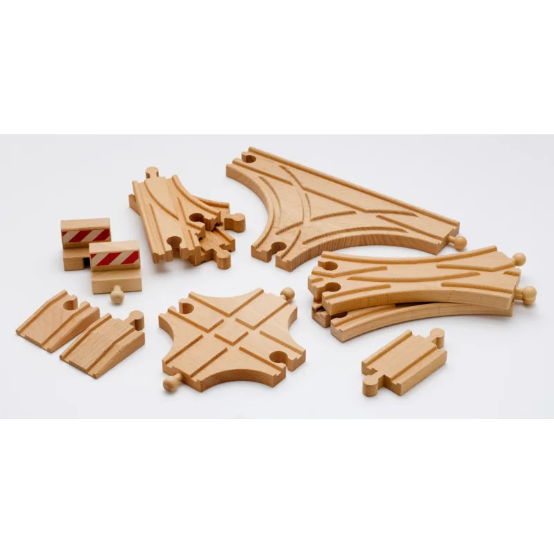 Brio 33307 Sada koľajníc pre vláčikodráhy, 11 kusov príslušenstva k vláčikodráham