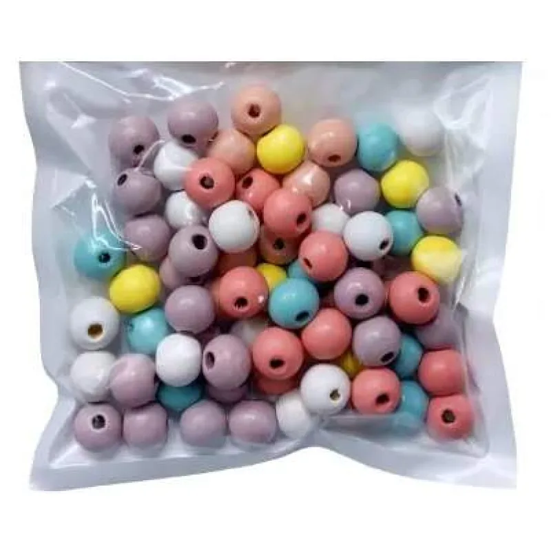 Farebné korálky 10mm pastelové - VÝHODNÉ BALENIE 70KS