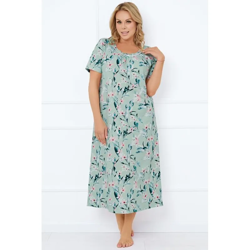 Dlhá nočná košieľka Alvea zelená XXL