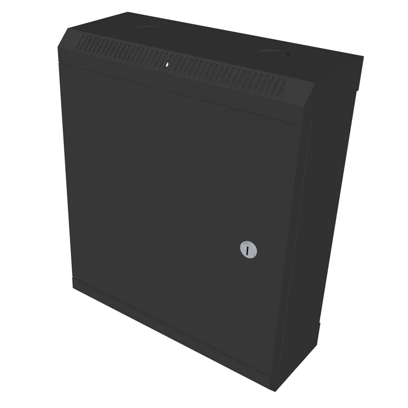 10" rack jednodílný 9U/140 DATACOM černý plech.dveře 7047