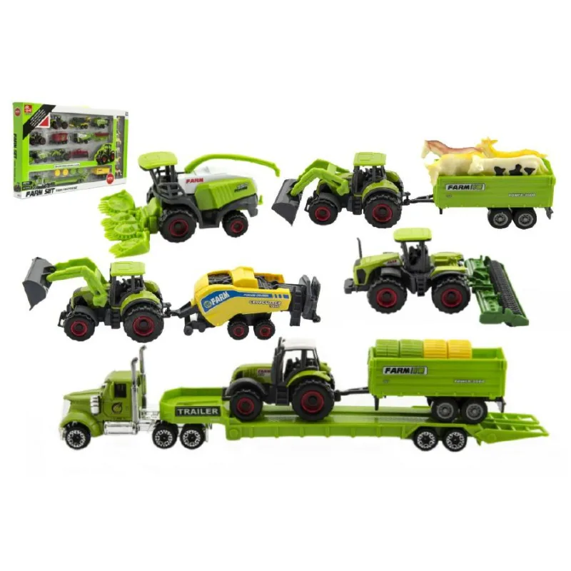 Teddies Súprava farma 22ks plast/kov asst 2 druhy, v krabici 53x31x5cm