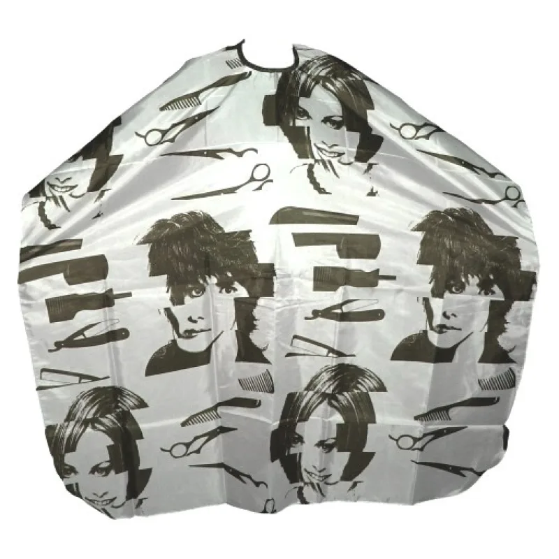 SALON KOMPLET Kadernícky strihací plášť FÉN HREBEŇ - čierny