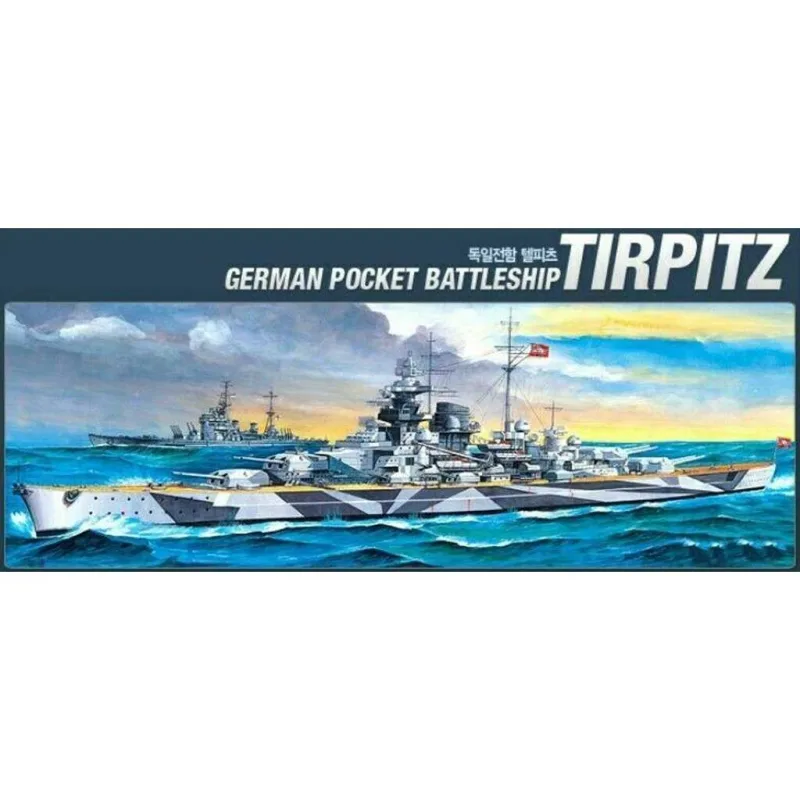 Academy Model Kit loď 14219 - BATTLESHIP TIRPITZ (STATIC) (1:800)