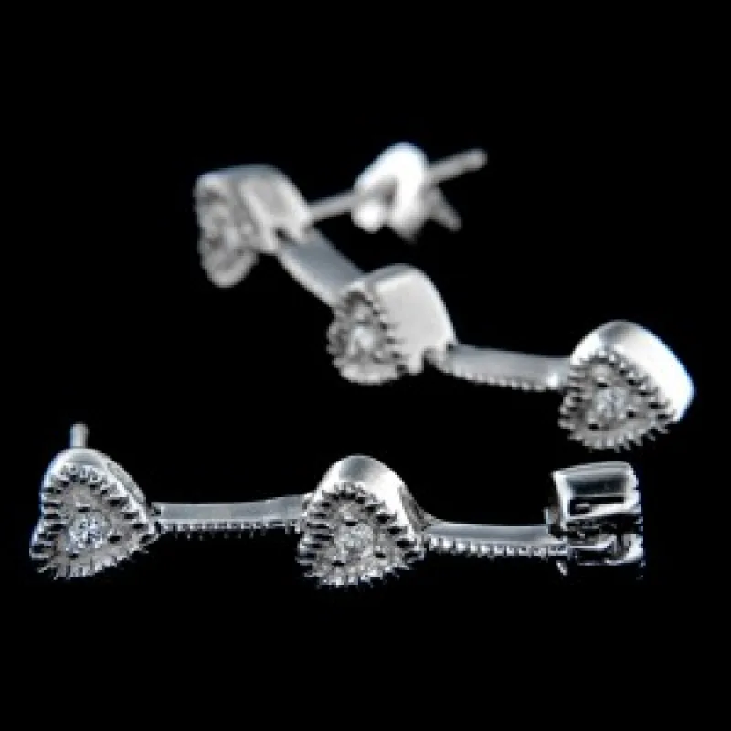 Strieborné náušnice na puzety KA E088