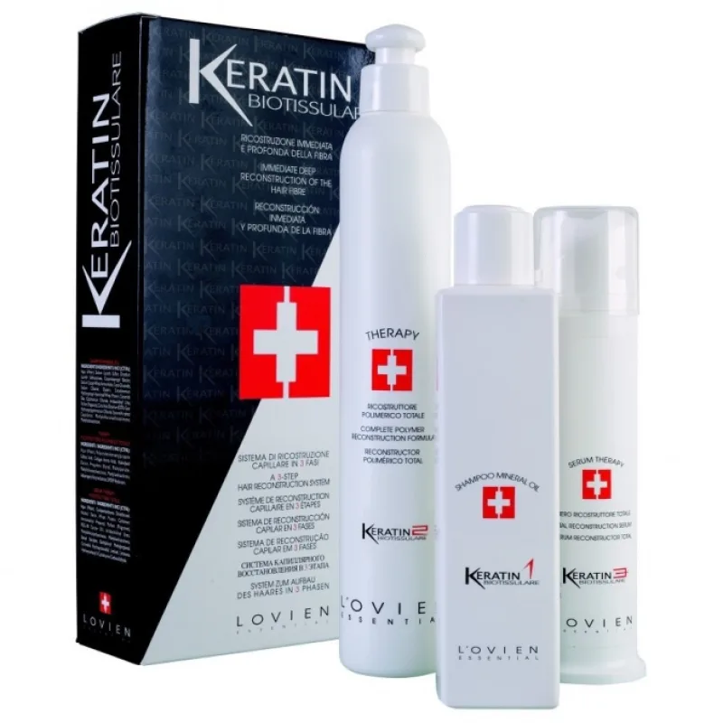 LOVIEN L´OVIEN ESSENTIAL Keratin Biotissulare keratinový systém pre rekonštrukciu vlasov - 3 fázy