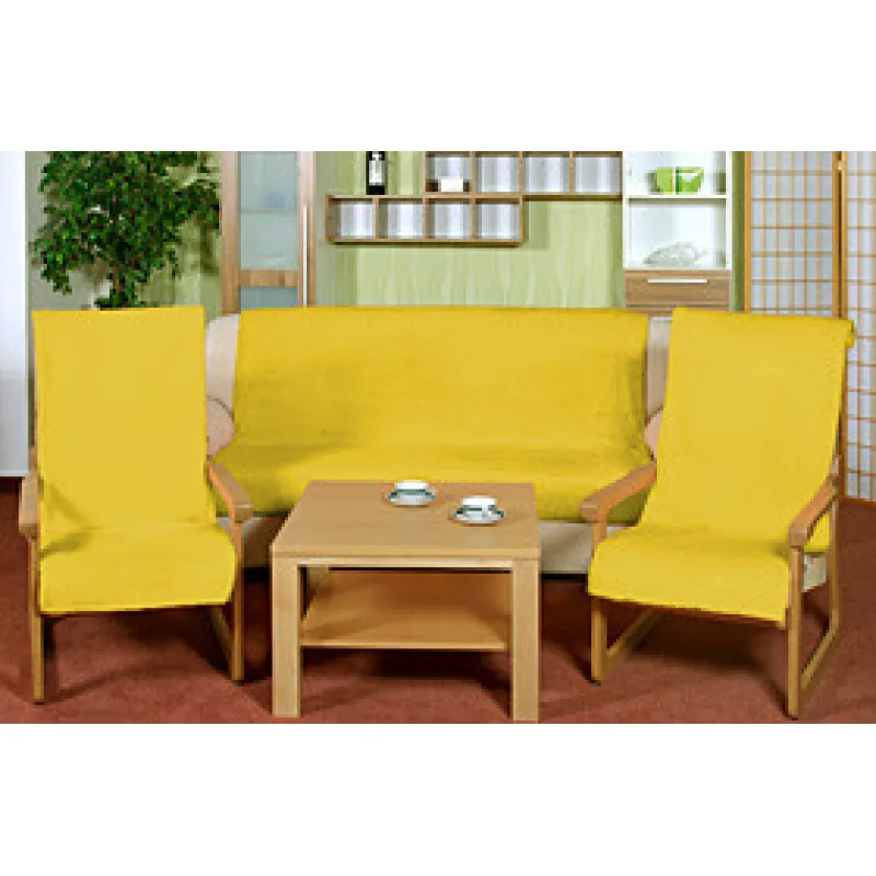 Bellatex Souprava Korall micro sytě žlutá - 1x 150x200cm, 2ks 65x150 cm