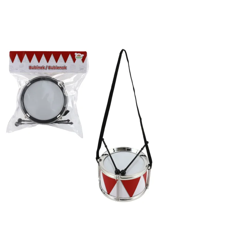 Teddies Bubon/Bubínok plast 16x10cm s popruhom a paličkami v sáčku