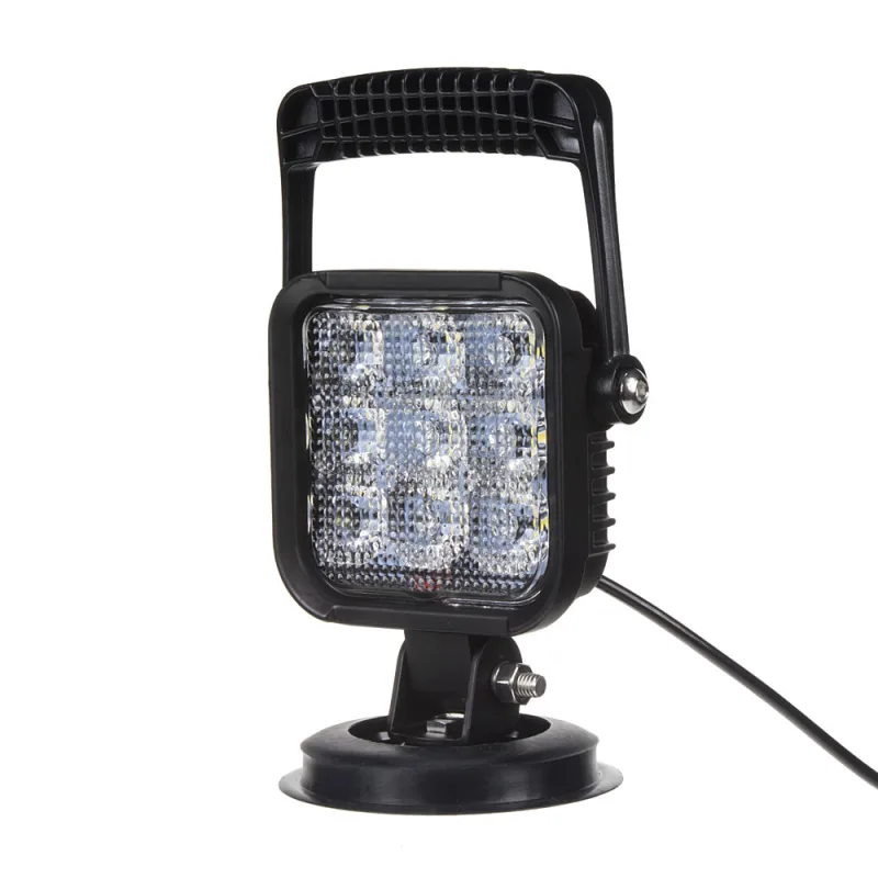 LED světlo s magnetem 12V, 9x1W, 170x105x80mm, ECE R10 wl-RCF625