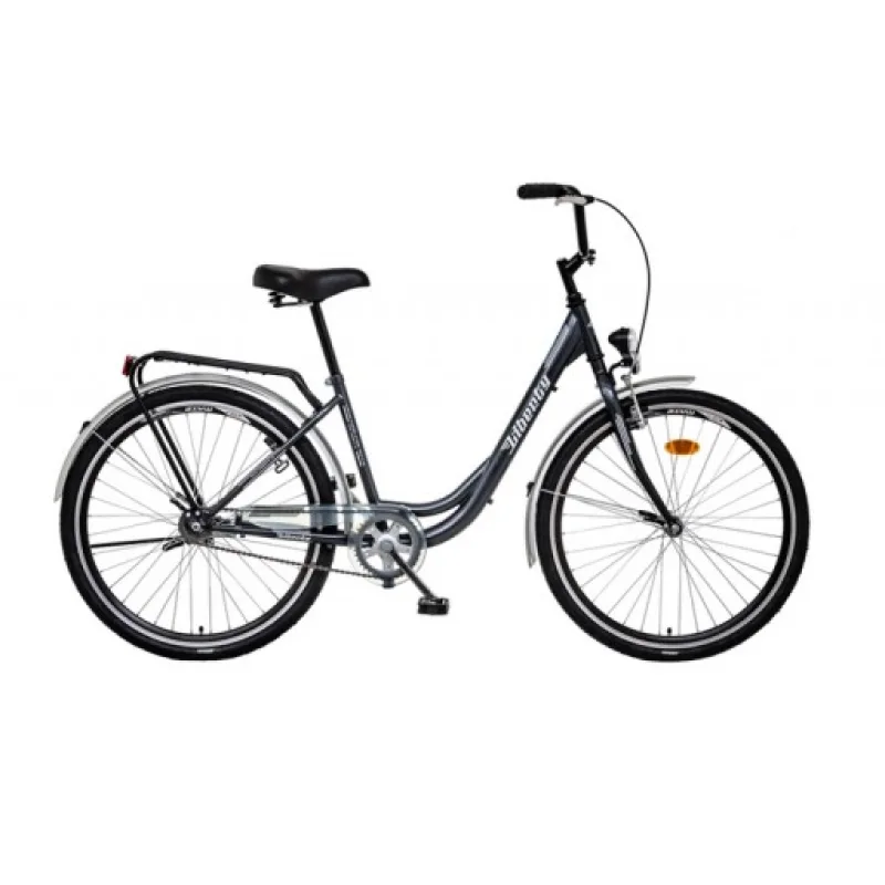 LIBERTY Městské jízdní kolo Avenue 26" 1 spd. 2026 antracitové, Přední vidlice Odpružená