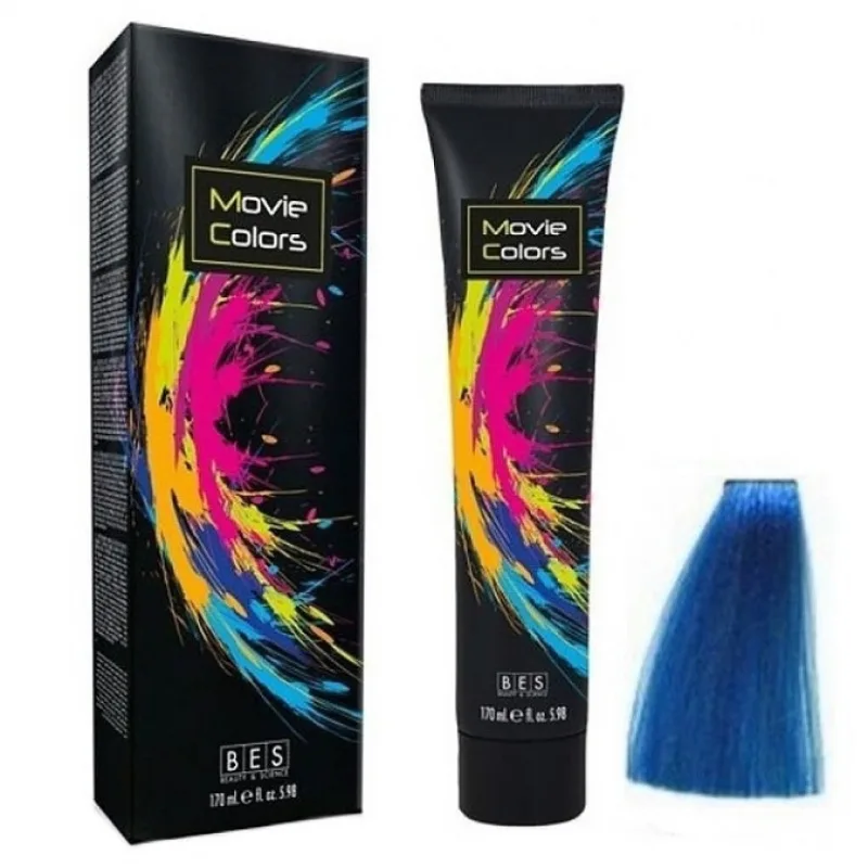 BES Movie Colors Blue - gélová farba na vlasy bez amoniaku 170ml - modrá