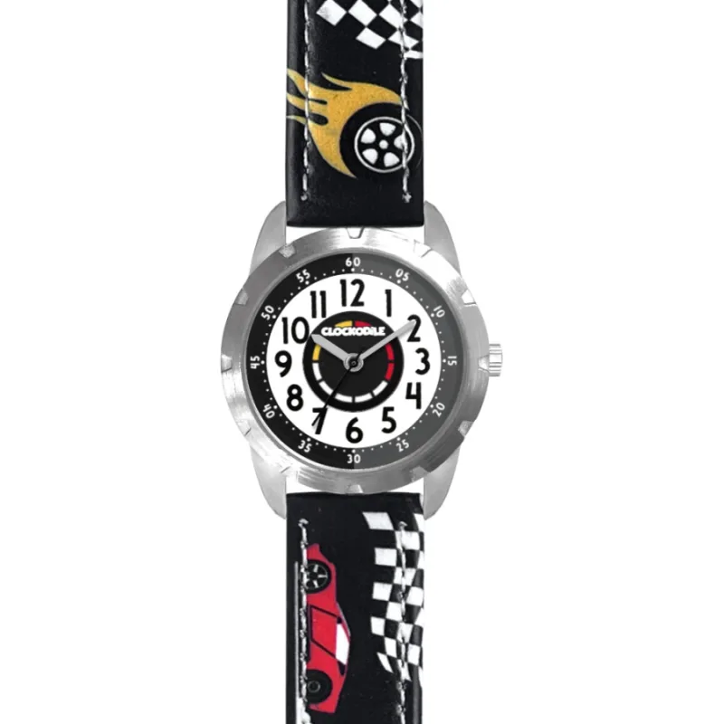 Svietivé tmavomodré chlapčenské hodinky RACING CARS CLOCKODILE CWB0120