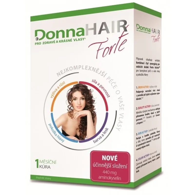 SIMPLY YOU DONNA HAIR Vitamíny na vlasy Forte 30 kapsúl - 1 mesačná kúra pre výživu a rast vlasov