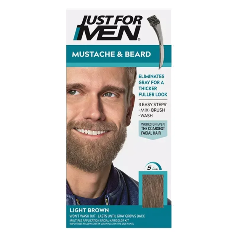 Farba na fúzy a fúzy JUST FOR MEN M-25 - svetlo hnedá