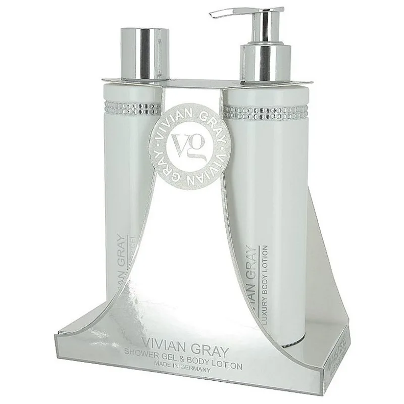 VIVIAN GRAY CRYSTALS WHITE Shower Gel + Body Lotion 2x250ml - sprchový gél + telové mlieko