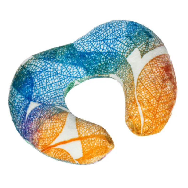 Bellatex Polštářek cestovní podkova - oranžové listy - 30x35 cm