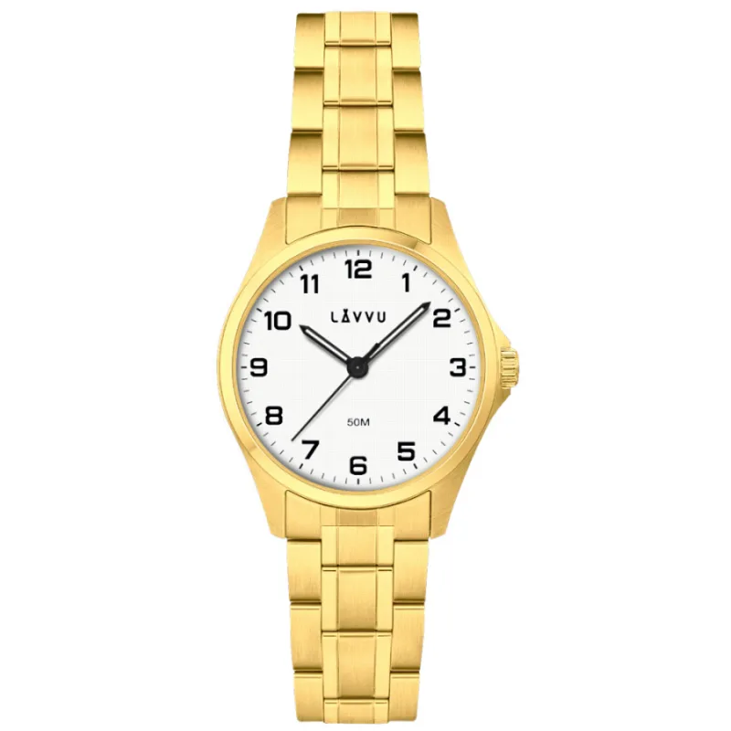 Dámske hodinky z nehrdzavejúcej ocele GLIMT Gold LAVVU LWL5082