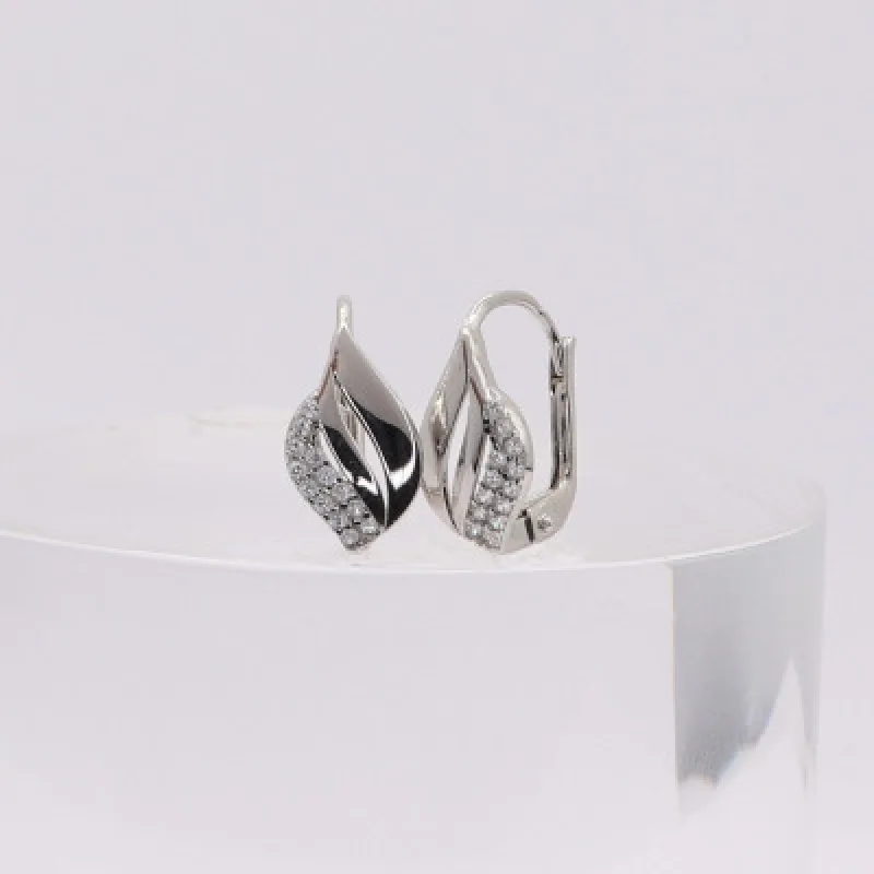 Zlaté náušnice na patent KA CDL268W, 2.1 g, 2.10 g