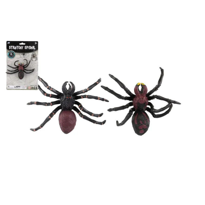 Teddies Pavúk antistresový naťahovací silikón 10x12cm 2 farby na karte