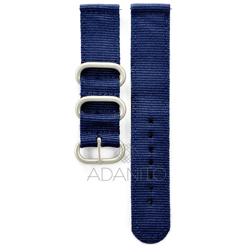 Nylonový remienok na hodinky 24 mm modrý ADANITO 109AR05W24