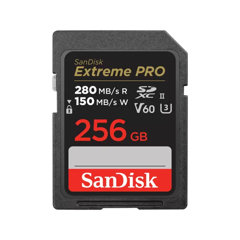 SanDisk Extreme PRO 256GB 280MB/s V60 UHS-II SDSDXEP-256G-GN4IN