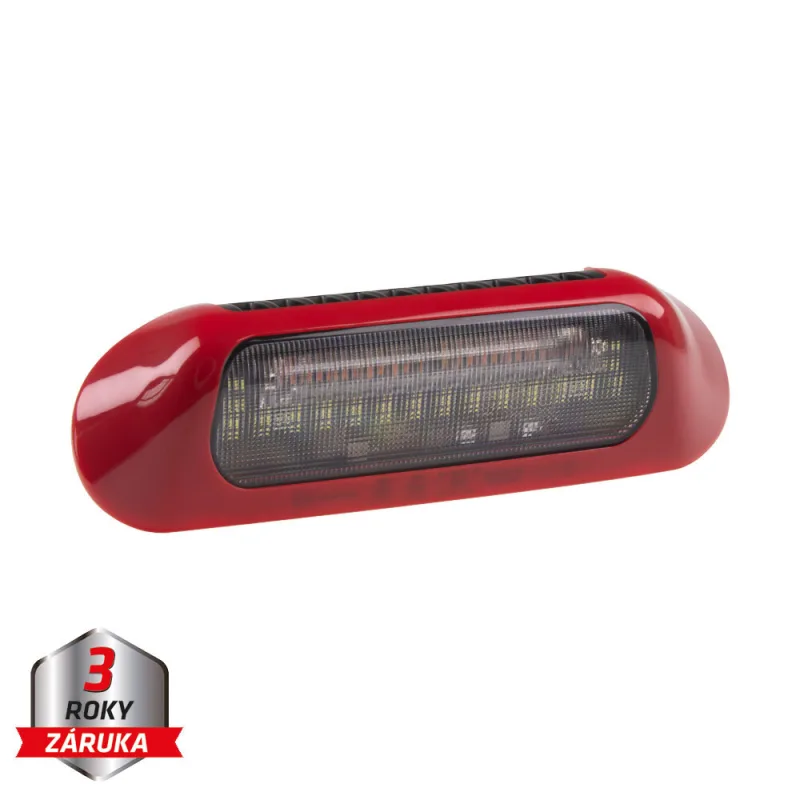 LED světlo nástěnné s výstražným světlem, červené, 48W, ECE R65 wl-B035R