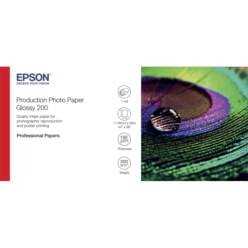 EPSON Production Photo Paper Glossy 200 44" x 30m C13S450373