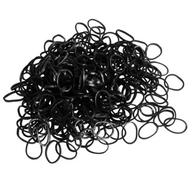 DUKO-EXIM DUKO 2555B Kadernícke elastické gumičky do vlasov 500ks, priemer 15mm - čierne