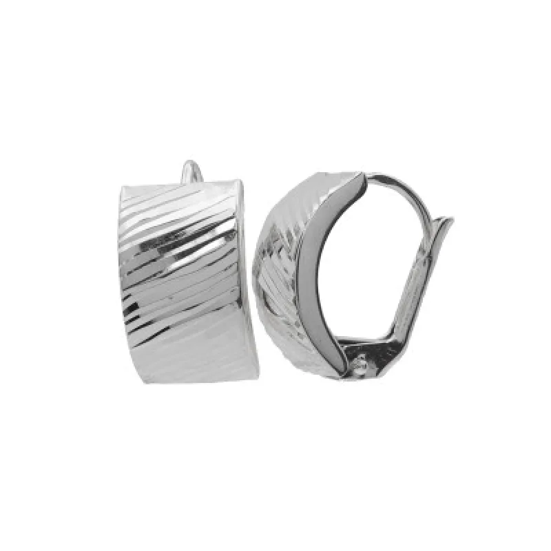 Zlaté náušnice na patent z bieleho zlata KA CPP450W, 1.9 g, 1.90 g